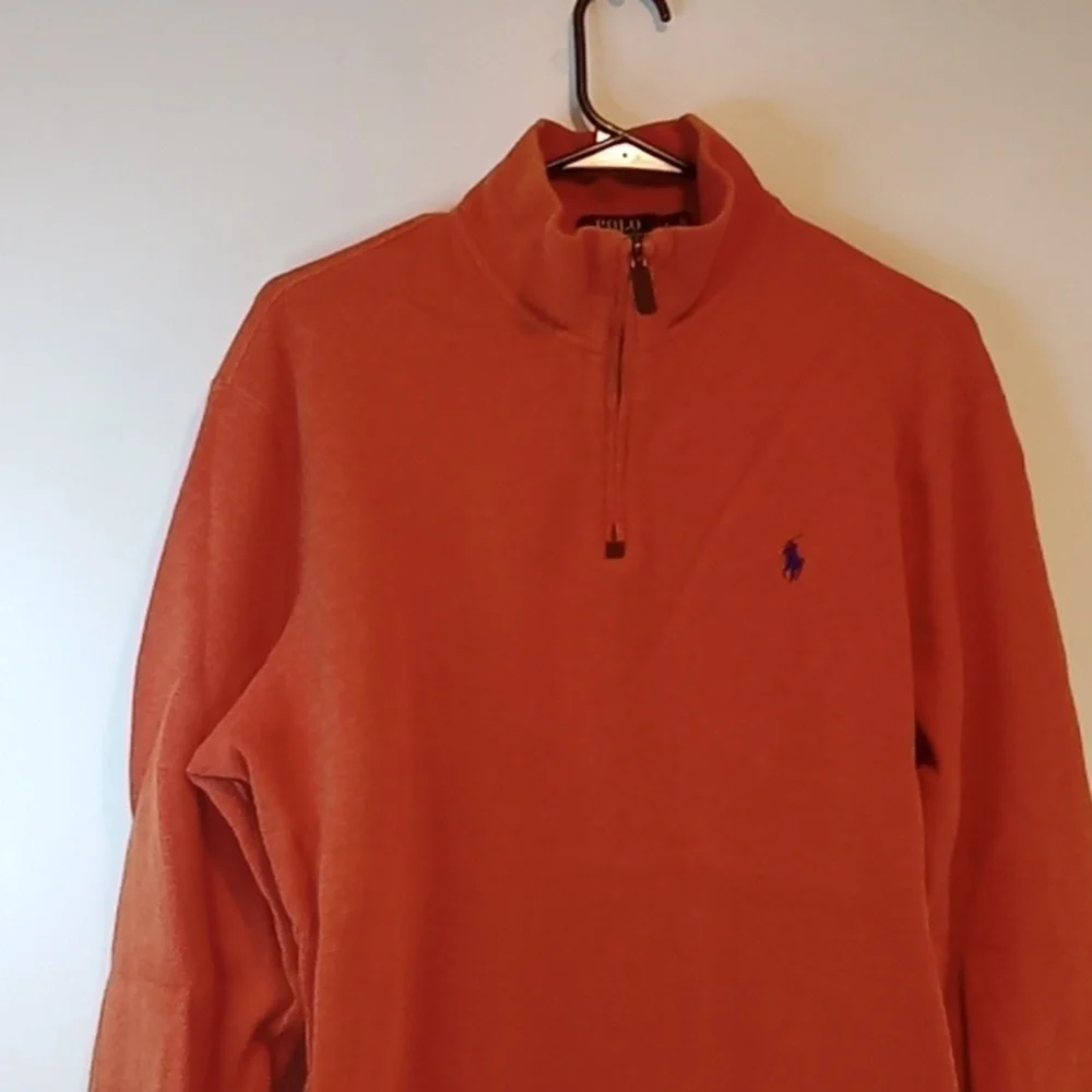 Polo Ralph Lauren Mock Neck 1/4 Zip Pullover Sweater Men's Sz Large EUC NICE!